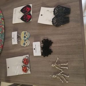 🕸 Lot of 6 pairs Halloween ear rings🎃